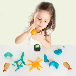 Children Montessori Sushi DIY Clay Tool Kit Playdough Rollers and Cutters Creative Color Plasticine Toys for Kids Boys Girls