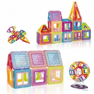 Childhood Educational Magnetic Tiles Toys Flexible DIY Construction Building Blocks Set For Preschool Kids