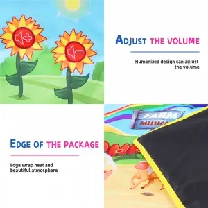 Toddler Music Learning Mat with 9 Farm Sounds & Q&A Mode – Interactive Educational Toy Gift Ages 1-3
