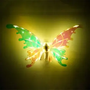 Kids Electric Toy Princess Dress Up Luminous Angel Butterfly Costume Wings Set Party Stage Props DIY Led Fairy Wings for Girls