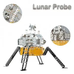 292PCS Rompecabezas 3D Alloy Assembly Lunar Lander Model Juguetes Intelligent Building Toys Metal Block Puzzle For Kids