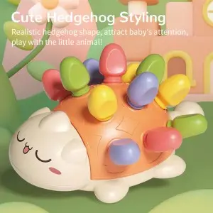 Toddler Developmental Cute Cartoon Insert Hedgehog Toys Baby Early Education Montessori Spike Hedgehog Toy with Storage Function