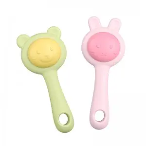 Wholesale Christmas Gift Infant Teething Relief Toy 0-6 Months Newborn Sensory Rattle Shakers Soft Silicone Rattles Baby Toys