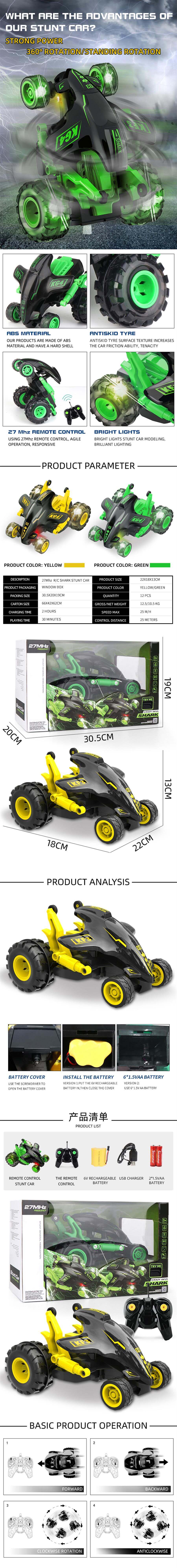 HY-010971-72 rc shark stunt car (2)