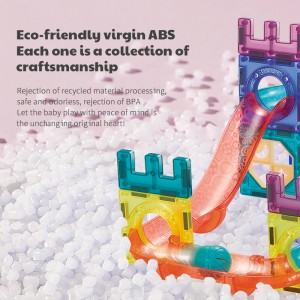 Deluxe 3D Clear Magnetic Tiles Building Block Castle Kids Education Indoor Construction Game Ball Marble Run Race Track Toy Set