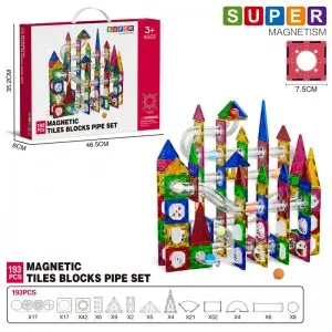 Wholesale Kids Magnetic Tile Construction Building Block Rolling Ball Track Toys