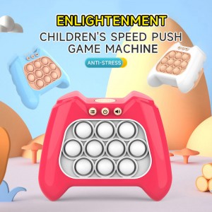 Stress Relief Sensory Bubble Fast Push Pop Fidget Toys Kids Reactivity Training Light up Electronic Handled Game Console Toys