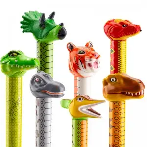 Slide Up And Down Sounding Animal Dinosaur Plastic Tube Creative Prank Flute Toy Novelty Party Favor Noise Maker Toy for Kids