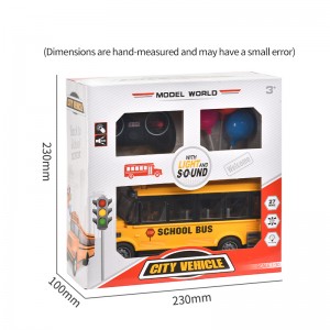 Remote Control Open Door Car Model Kids Gift 1:30 Simulation RC School Bus/ Ambulance Toys with Light