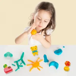 Colored Mud Candy Maker Set Parent-child Interaction Play Dough Enlighten Development DIY Modeling Clay Toy Kit for Kids
