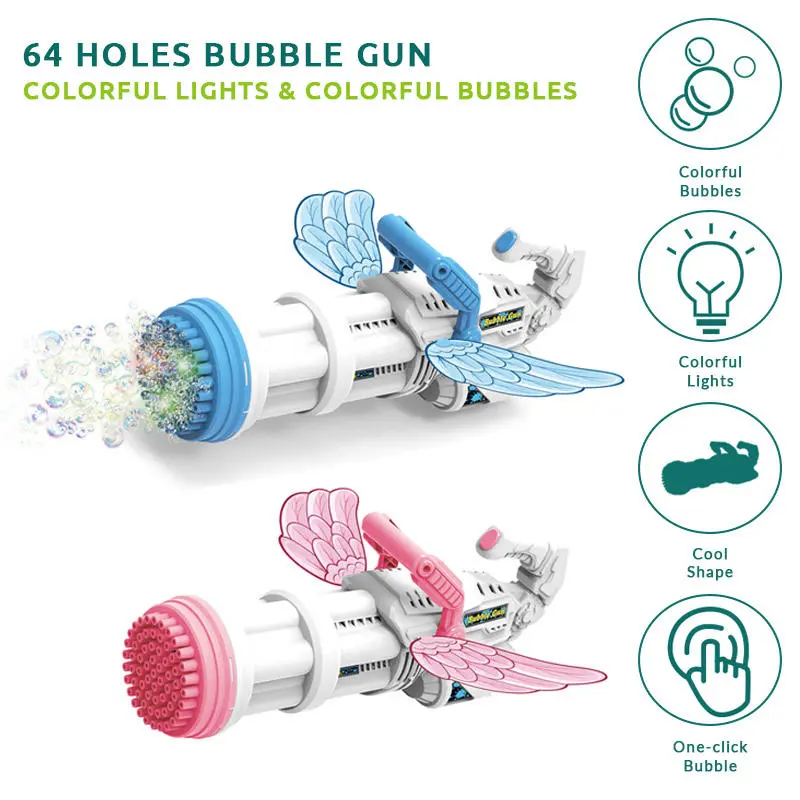 Introducing the New Electric Gatling Bubble Machine Gun Toy