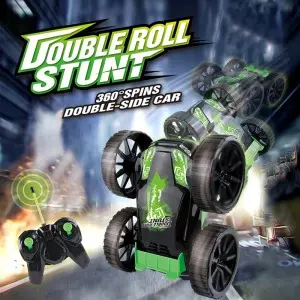 Children 360 Degree Spin Double-Sided Roll Rc Remote Control Car Four Channel Radio Control Stunt Vehicle Toy for Indoor Outdoor