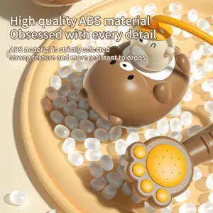 Infant Bathroom Bathtub Suction Cup Shower Head Toddler Water Sprinkler Baby Shower Electric Cartoon Bear Water Play Toy Set