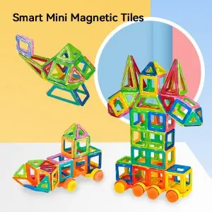 Montessori Magnetic Tiles Toys Preschool STEM Educational Construction Building Blocks Set for Kids