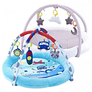 Infant Activity Gym Play Ball Pit Detachable Fitness Rack Hanging Toys Newborn Comfortable Cot Round Shaped Baby Soft Play Mat
