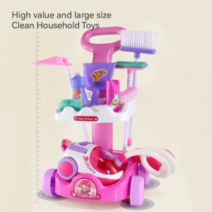 Kids Pretend Cleaning Set – Light-Up Vacuum, Broom & Dustpan, Interactive Role Play Toy Ages 3+