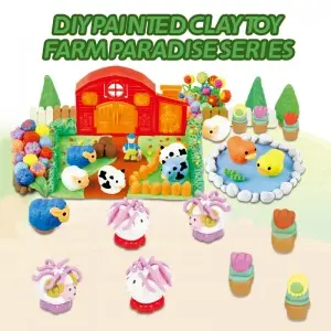 Custom Children Montessori Educational Farm Clay Tool Mold Kit Toddler Intelligent DIY Dough Toy for Kids