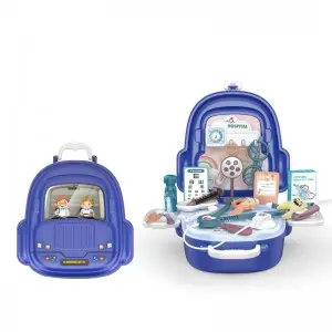 25pcs Plastic Backpack Medical Toy Kit Boys Girls Educational Doctor Patient Role Play Game Set Toys for Kids