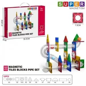 Wholesale Kids Magnetic Tile Construction Building Block Rolling Ball Track Toys