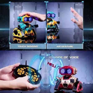 Smart Programmable Robot with Missile Launcher & LED Modes – STEM Toy 5 Colors for Ages 8+