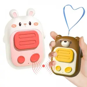 Children Best Gift Cartoon Rabbit Bear Intercom Toy 500 Meters Long Distance Interphone Kids Educational Radio Walkie-Talkie Toy