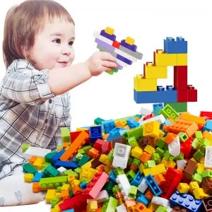 1000 PCS Building Blocks Kids Education Classic Basic Brick Particle Construction Toy Set Compatible with Major Brands
