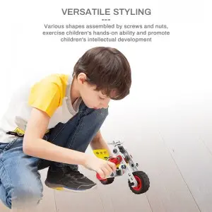 74PCS 3 in 1 Child DIY Flexible Construction Helicopter Motorcycle Play Set Intelligent Building Block Sets Model Toy for Kids