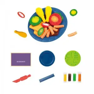 DIY Colored Clay Vegetable Making Mold Plate Plastic Cutting Roller Tool Kids Early Education Plasticine toy Safety Play Dough