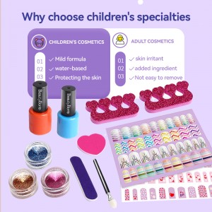 Children Nail Art Salon Set Nail Polish Kit Non-Toxic Kids Manicure Set