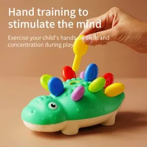 Children Early Enlightenment Color Matching Game Number Cognition Learning Toy Fine Motor Skill Training Splicing Dinosaur Toy