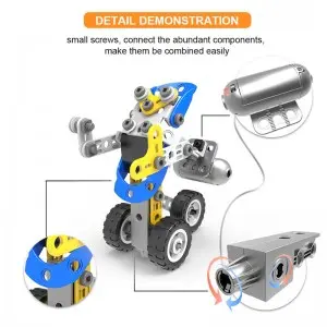 113pcs STEAM Truck Assembly Toy Set Battery Operated Construction Block Toys Plastic Building Block Set For Kids