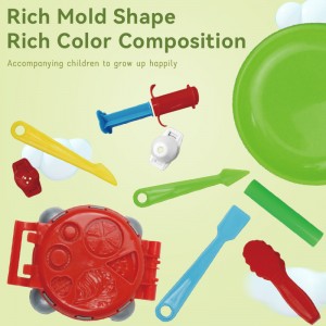 Custom Plasticine And Tools Play Kit Kids Intelligent Clay Moulds Imaginative Hamburg Restaurant Toy Dough Set for Children