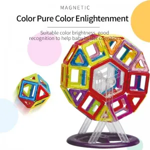 Early Learning Magnetic Tiles Toy Building Block Problem Solving Skills Training DIY Game Children Curiosity Enlightening