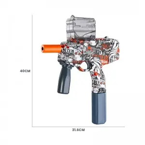 Children Indoor Outdoor 2-in-1 Shooting Modes Soft Bullet Blaster Gun Plastic Electric MP9 Water Shooting Gun Toys for Kids