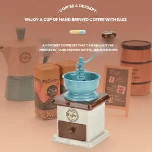 Pretend Play Assembly Desserts Rack Battery Operated Spray Induction Cooker Coffee Toy with Light and Music