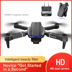 6-Axis Gyroscope Remote Control Quadcopter Altitude Hold HD Camera UAV Toy Three-sided Obstacle Avoidance Foldable K3 E99 Drone