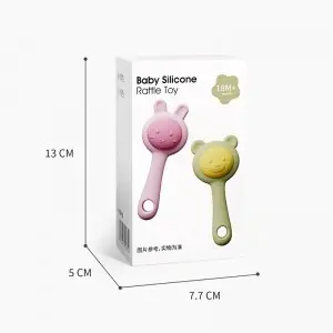 Wholesale Christmas Gift Infant Teething Relief Toy 0-6 Months Newborn Sensory Rattle Shakers Soft Silicone Rattles Baby Toys