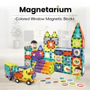 3D Construction Magnetic Tiles Building Blocks Toys for Children Brilliant Light Shadow Color Perception