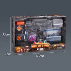 Children Indoor Outdoor 2-in-1 Shooting Modes Soft Bullet Blaster Gun Plastic Electric MP9 Water Shooting Gun Toys for Kids