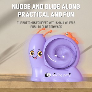 Wholesale Children Plastic Electronic Cartoon Animal ATM Money Saving Box Kids Slide Snail Coin Piggy Bank with Light and Music