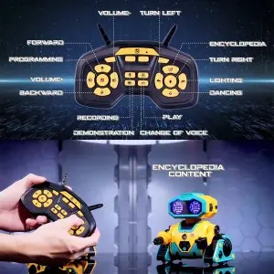 Smart Programmable Robot with Missile Launcher & LED Modes – STEM Toy 5 Colors for Ages 8+