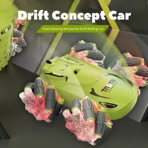 360 Degrees Rotation Remote Control Stunt Car Toy 6-channel Double-sided Flip R/C Drift Car with Colorful Light & Sound Effect