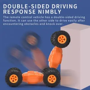 4WD RC Twisting off Road Car Double-Sided Driving Vehicle Toys 360 Degree Rotation One Key Deformation Remote Control Stunt Car
