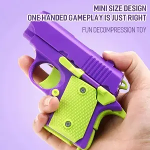 2023 Tiktok New Product Trend Decompression Toy 3D Printing Mini 1911 Pistol Novelty Fidget 3D Gravity Radish Gun Toy for Kids