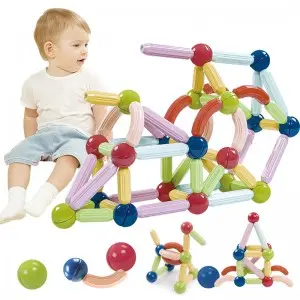Magnetic Sticks and Balls Building Toy Set Children Creative DIY Construction Blocks for STEM Education