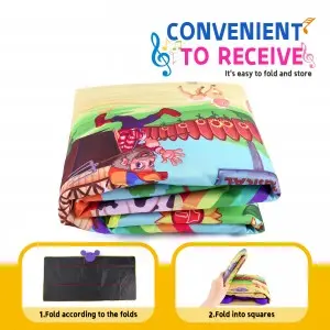 Toddler Music Learning Mat with 9 Farm Sounds & Q&A Mode – Interactive Educational Toy Gift Ages 1-3