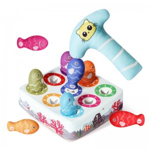 Color/Number Cognitive Matching Kids Stuffed Plush Fishing Toys Montessori Whack-A-Mole Game for Baby Toys 6 to 12 Months