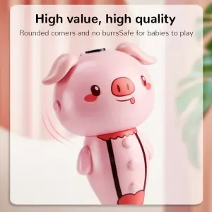 Kids Outdoor Cute Pig/Rabbit/Cow Soap Water Bubble Stick Plastic Electric Cartoon Animals Bubble Wand Toy with Light and Music