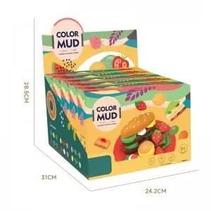 Creative Kids Air Dry Clay Modeling Art and Craft Kit Preschool Children DIY Sandwich Breakfast Plasticine Toys Developing Play Dough