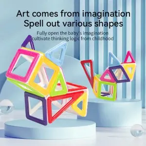 Preschool Learning Magnetic Tiles Toys Creative 3D Magnet Building Blocks Set Educational Construction Toys